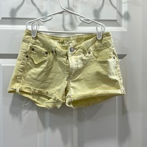 American Eagle Yellow Jean Shorts